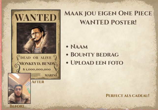 Custom One Piece Wanted Poster