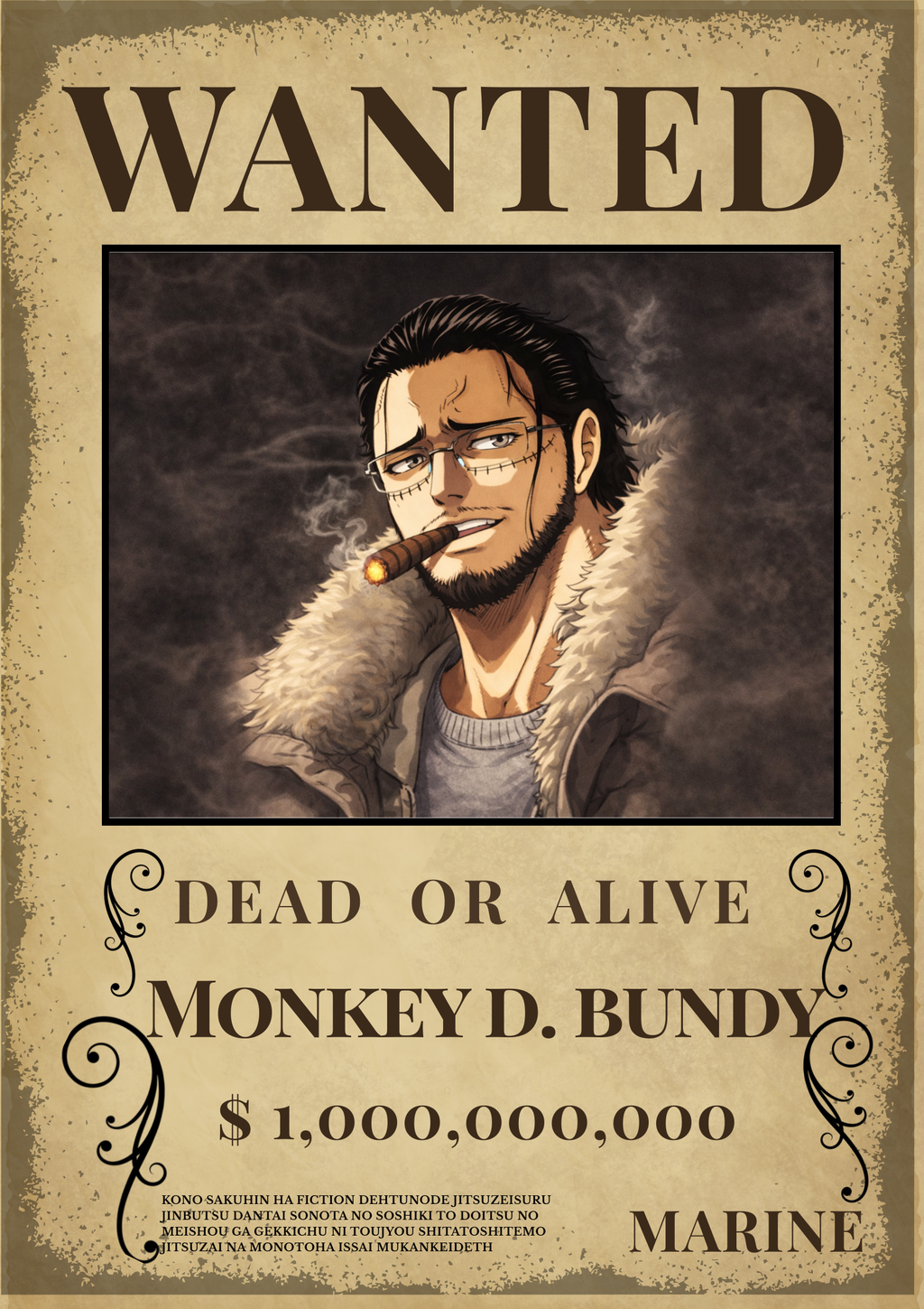 Custom One Piece Wanted Poster