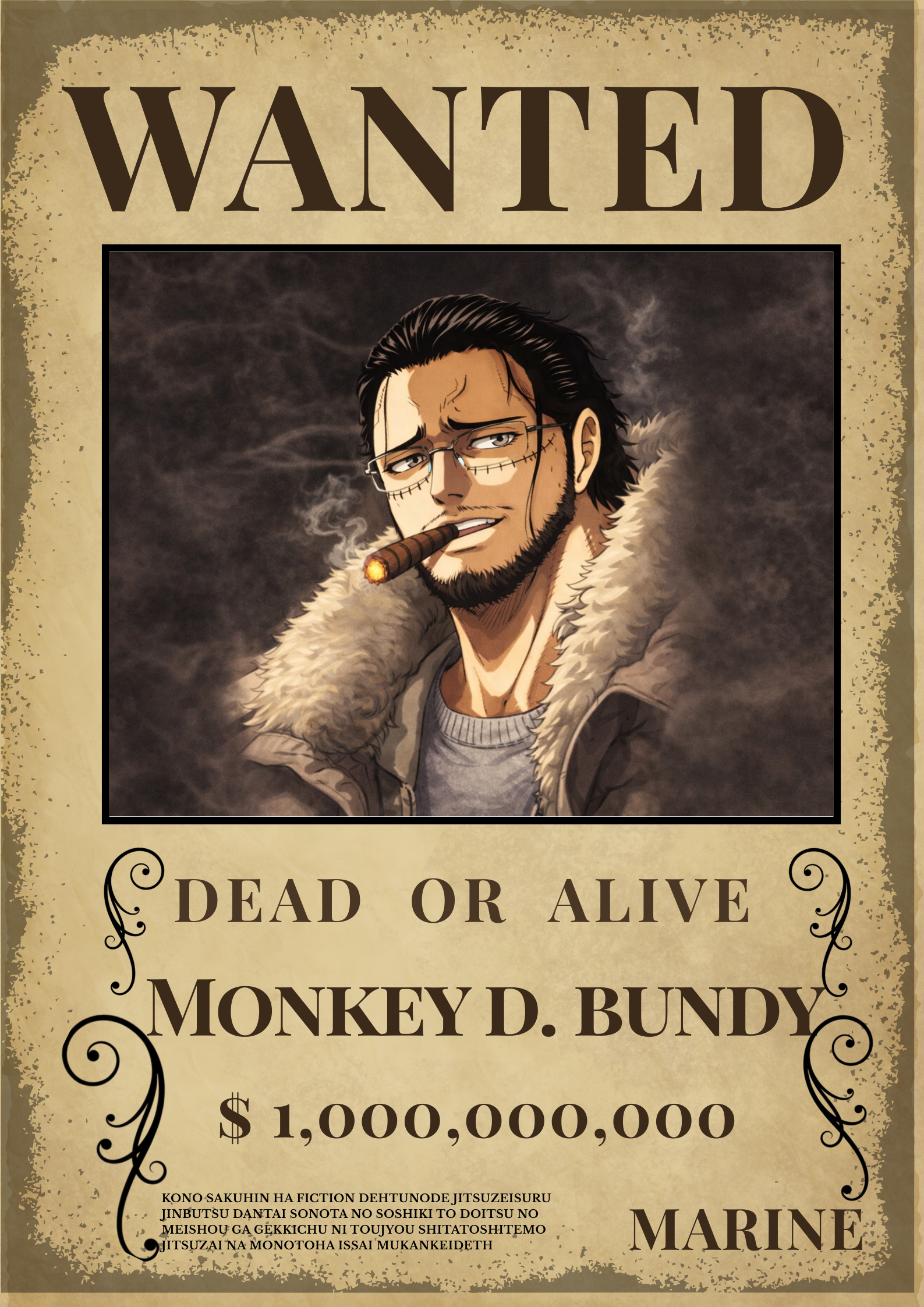 Custom One Piece Wanted Poster